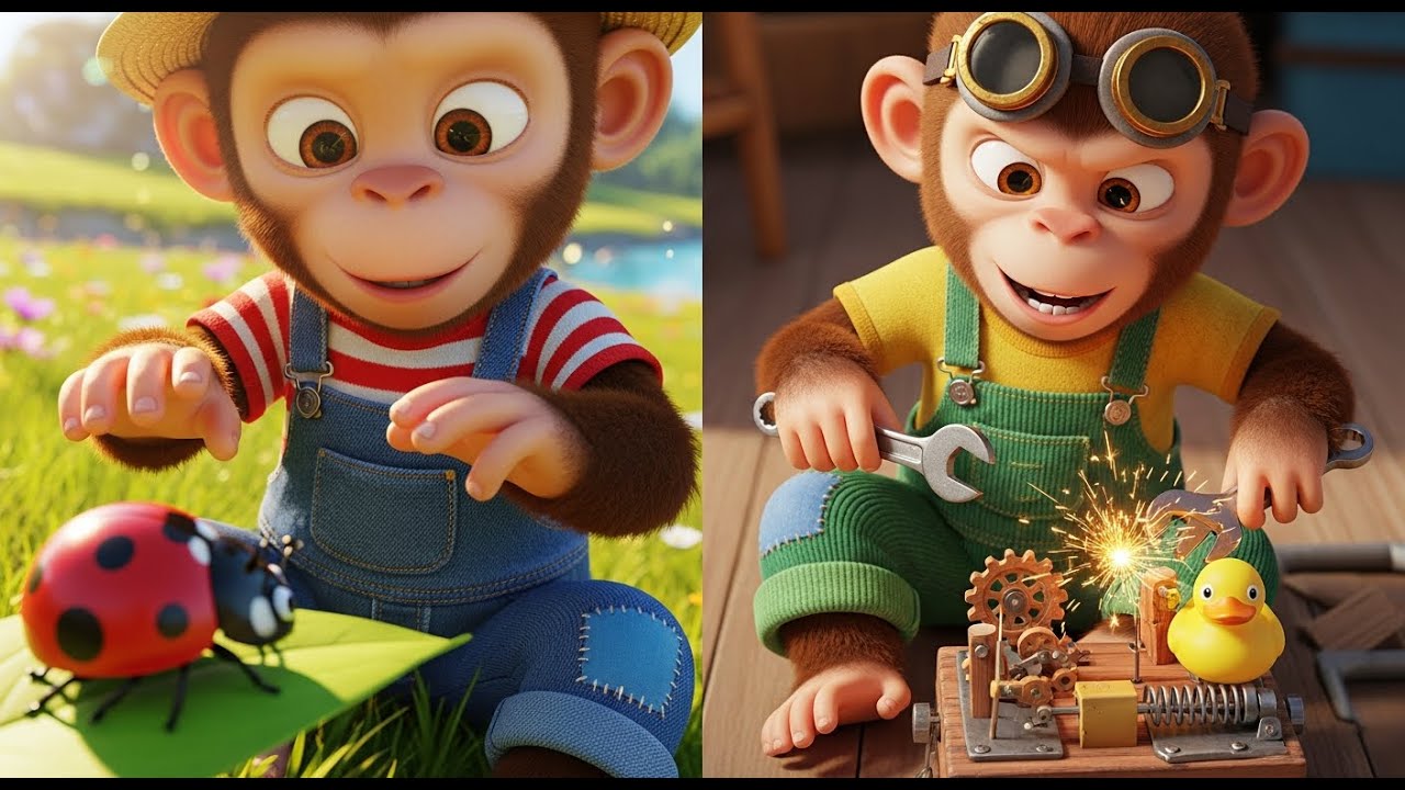 BiBi Monkey & The Little Genius Discovery Adventure 🐒🐞🔧✨ | Baby Monkey