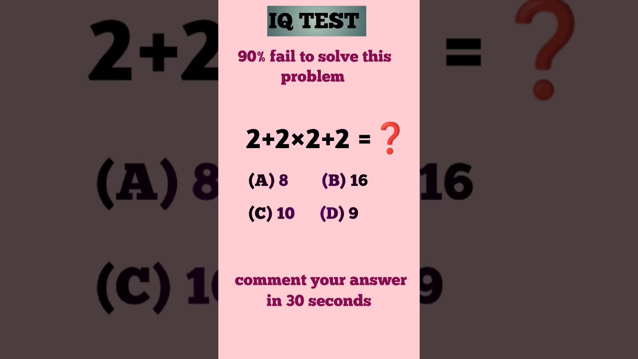 IQ TEST brain booster tricks 