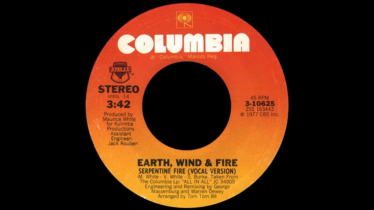Earth, Wind & Fire ~ Serpentine Fire 1977 Funky Purrfection Version