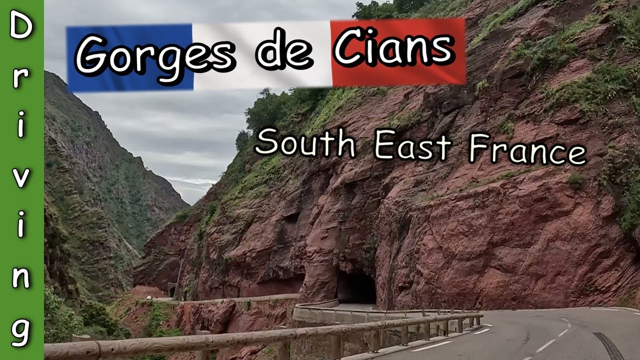 Driving Gorges de Cians French Alps.