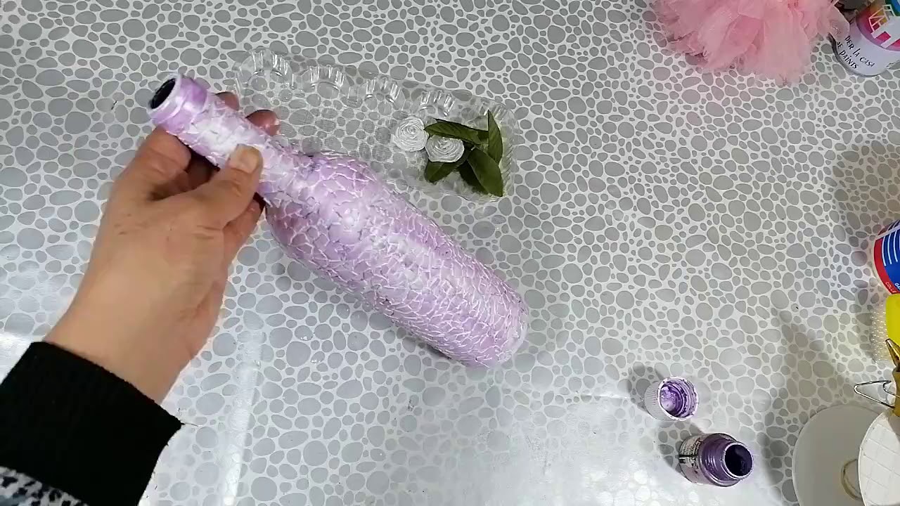 شاهذ طريقة تزيين قنينة زجاج بالبيض  _ diy waste glass bottle Decoration craft ideas