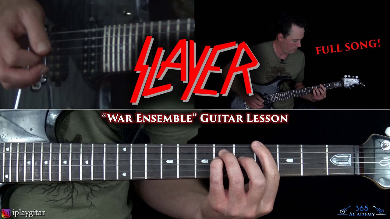 War Ensemble Guitar Lesson (FULL SONG) - Slayer