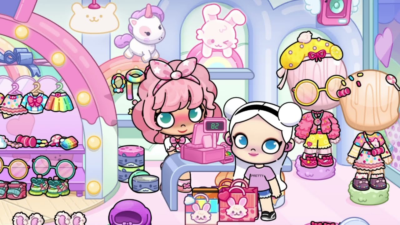 😇Cute Melody Look In Avatar World Vs Game World #pazu #avatarworld #sanrio #gameworld 