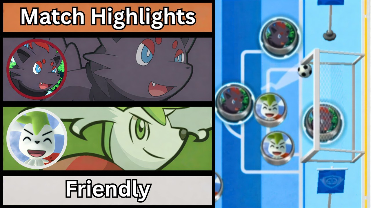 Zorua vs Shaymin | Character Caps Soccer Highights