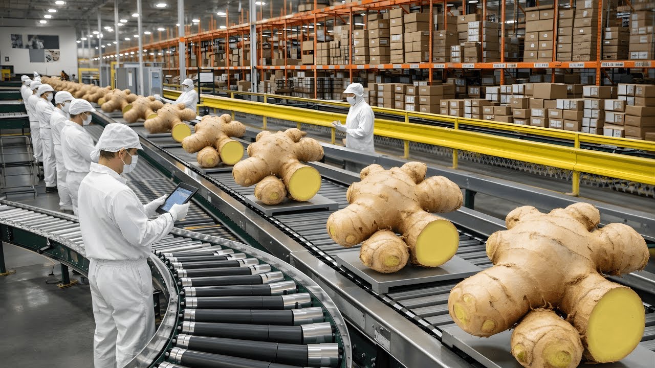 Inside a Modern Ginger Factory: From Fresh Roots to Packaged Ginger Powder (Full Process)