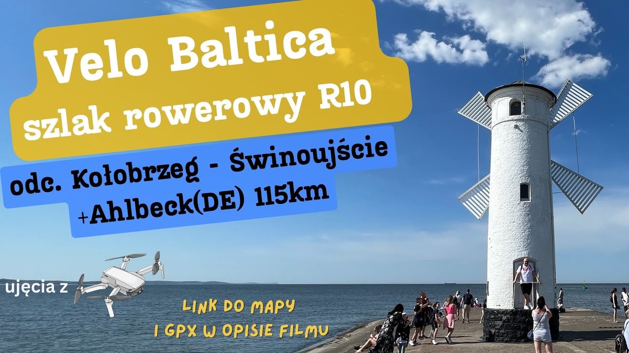 Velo Baltica - R10 szlak rowerowy odc. Kołobrzeg - Świnoujście + Ahlbeck(DE) 115km. 4K