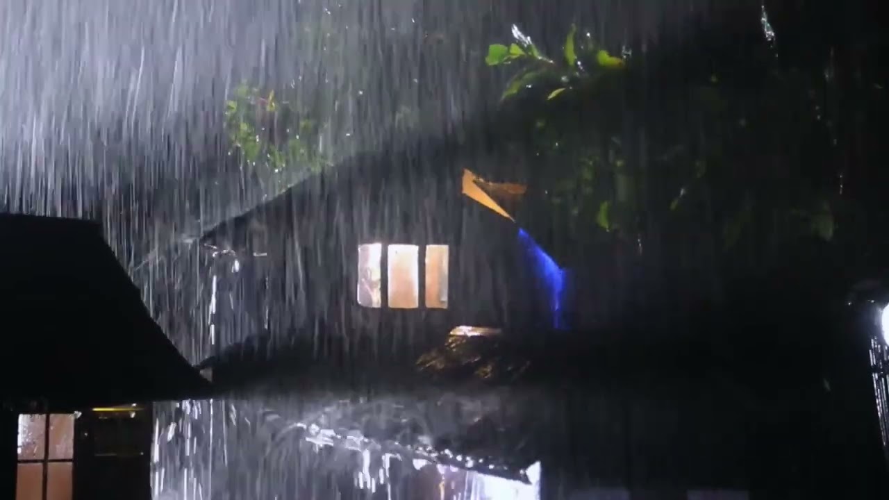 Warm Fire and Rainstorm – Sleep Ambience