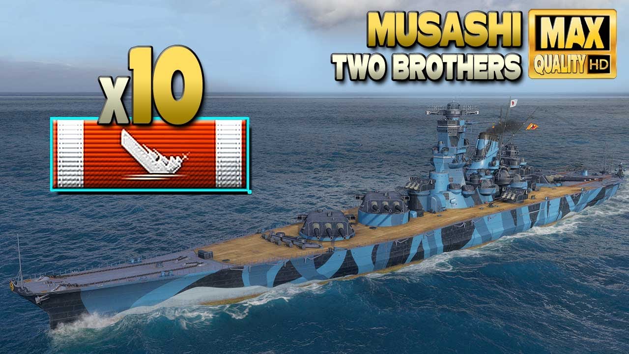 линкор Musashi: Очень редкий двойной Kraken - World of Warships