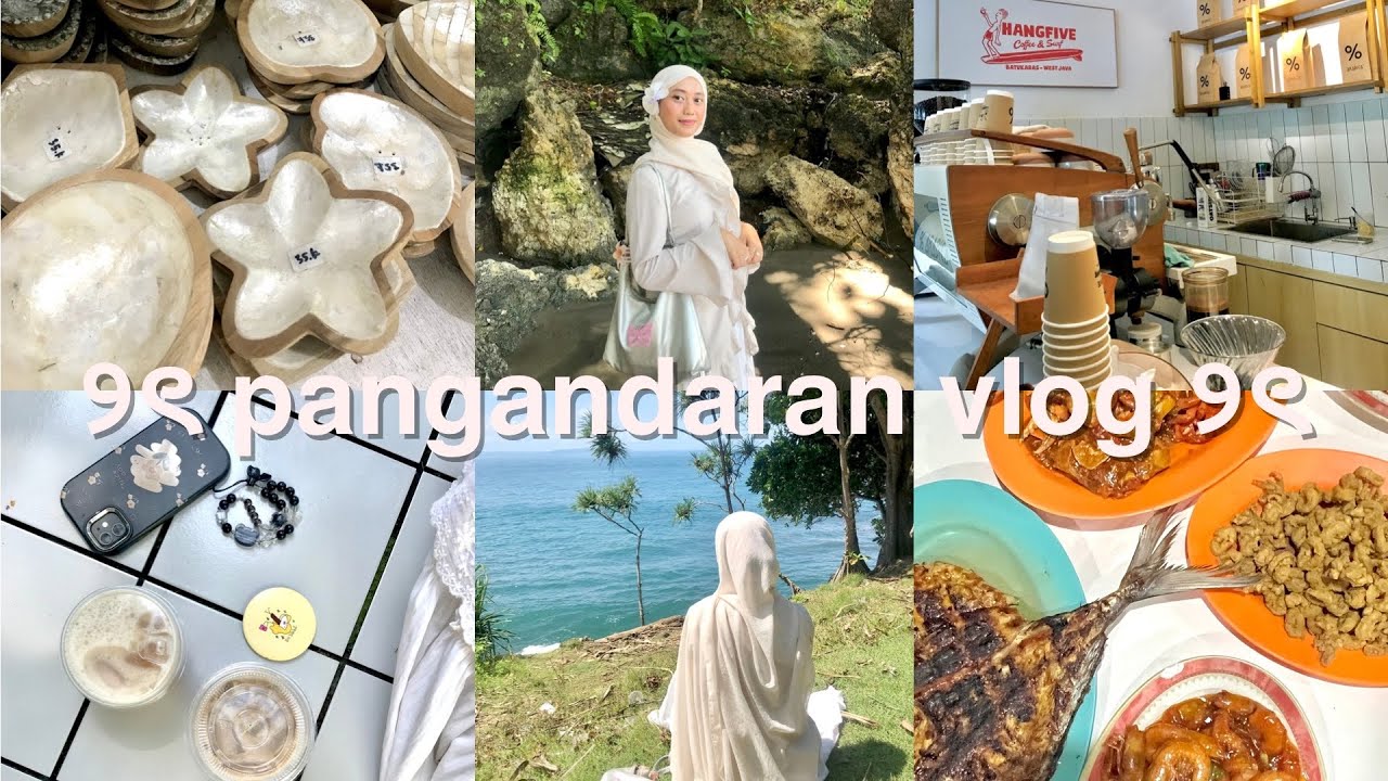 PANGANDARAN vlog 💭 what i eat, batu karas, viral places, watching sunrise, etc