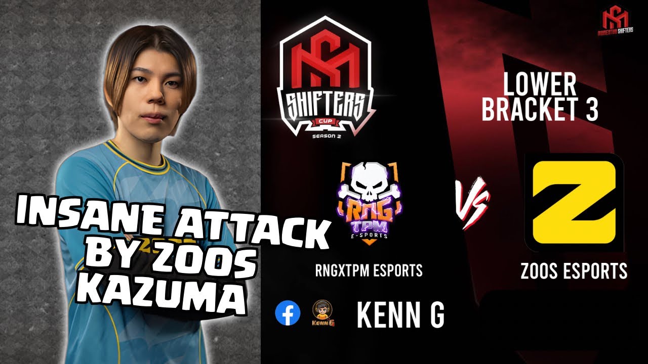 INSANE ATTACK BY ZOOS KAZUMA | RNGxTPM Esports vs Zoos Esports | Shifters Cup LB3