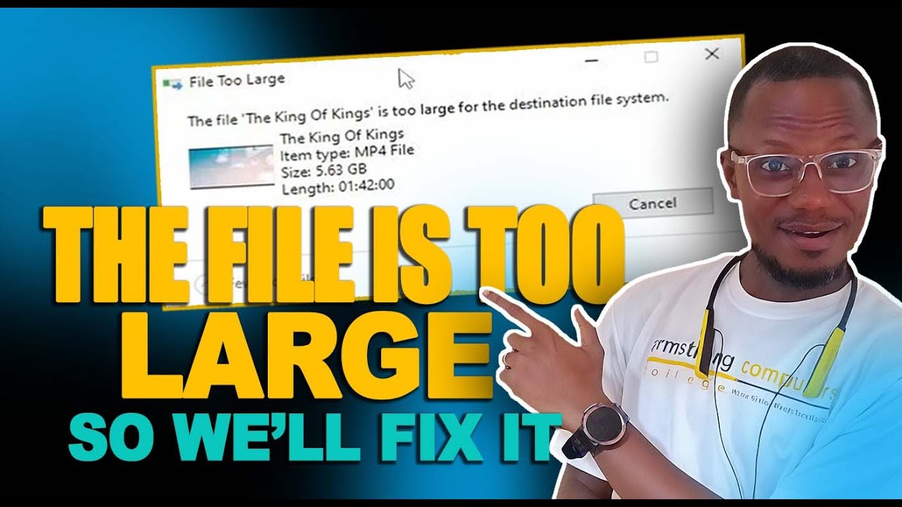 Файл слишком большой для целевой файловой системы на USB (преобразование FAT32 в NTFS)