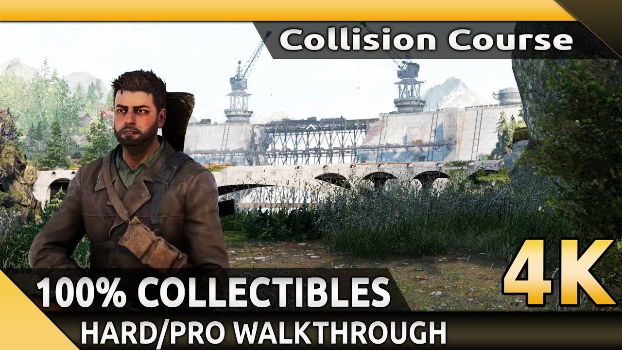 Sniper Elite Resistance (PC): MISSION 4 Collision Course - 100% Collectibles Walkthrough in 4K