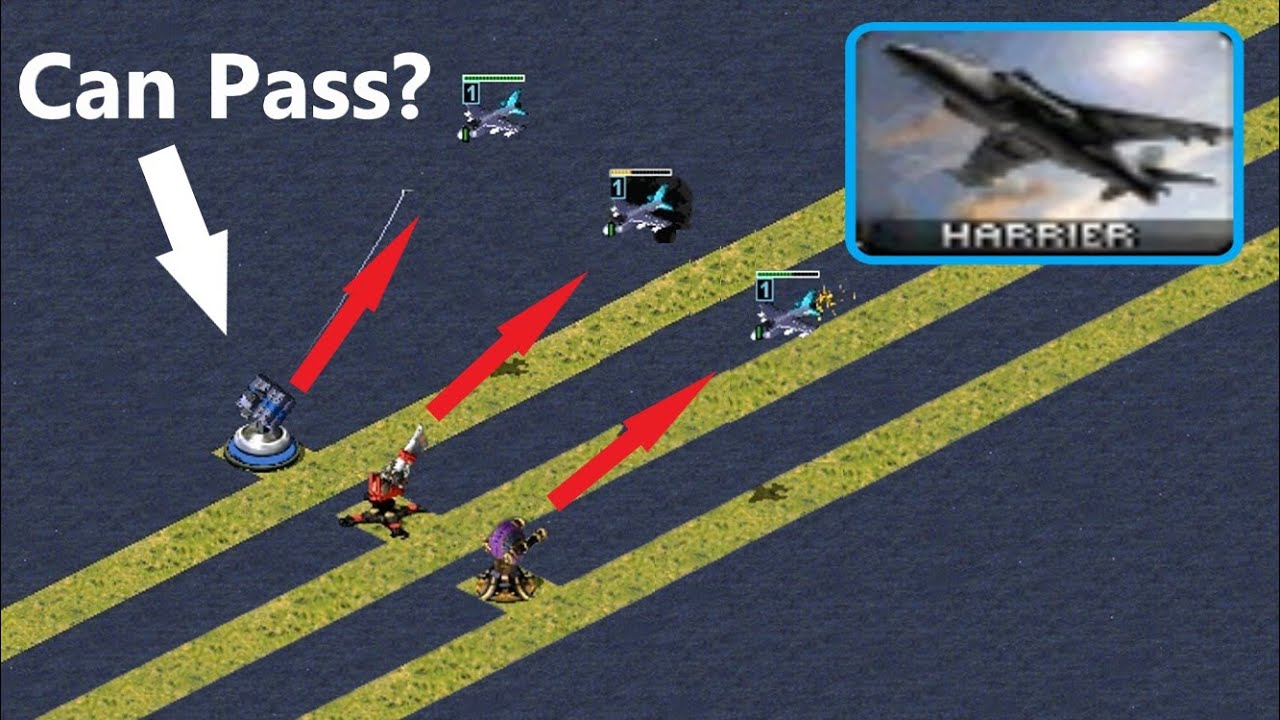 Can Harrier pass Anti-Air Defenses? - Red Alert 2