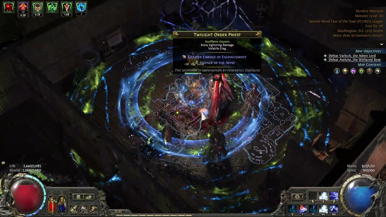 Path of Exile 2: POE2: FOTV-SW: derelict mansion | Bloodmage