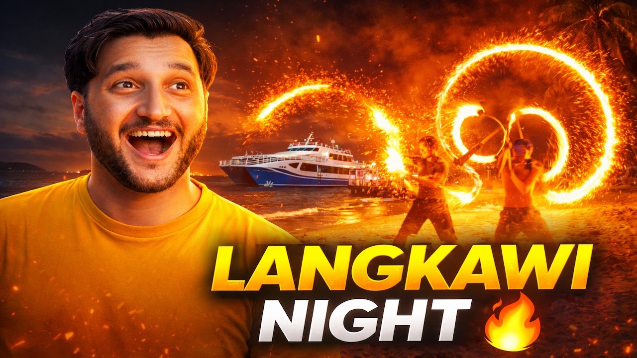 Penang to Langkawi by Ferry 🇲🇾 | Night Fire Show Surprise!