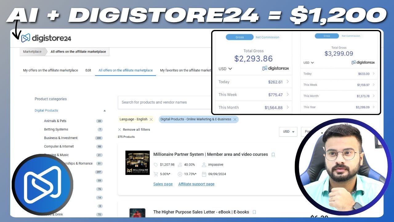 AI + Digistore24 Affiliate Marketing: Make $1,200/Month FAST Without a Website!