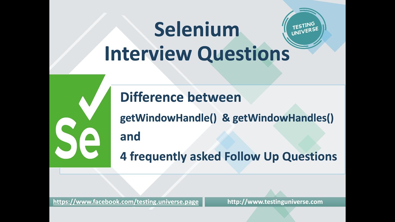 Difference Between getWindowHandle and getWindowHandles | How to Handle Multiple Windows in Selenium