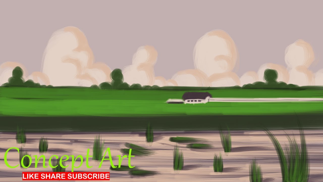 Beautiful Countryside Concept Art | Digital Painting Showcase