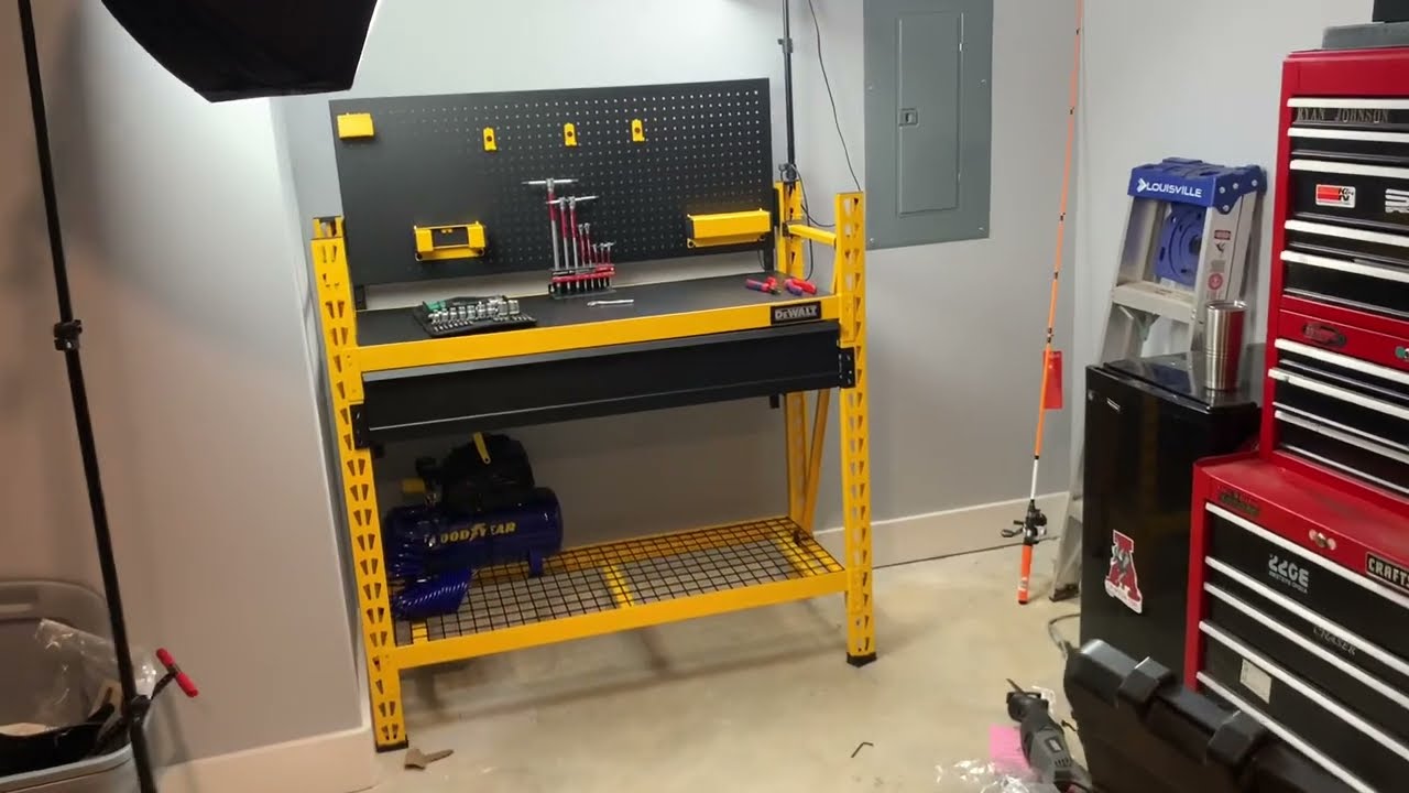 Dewalt 2 shelf workbench storage review and quick home shop your