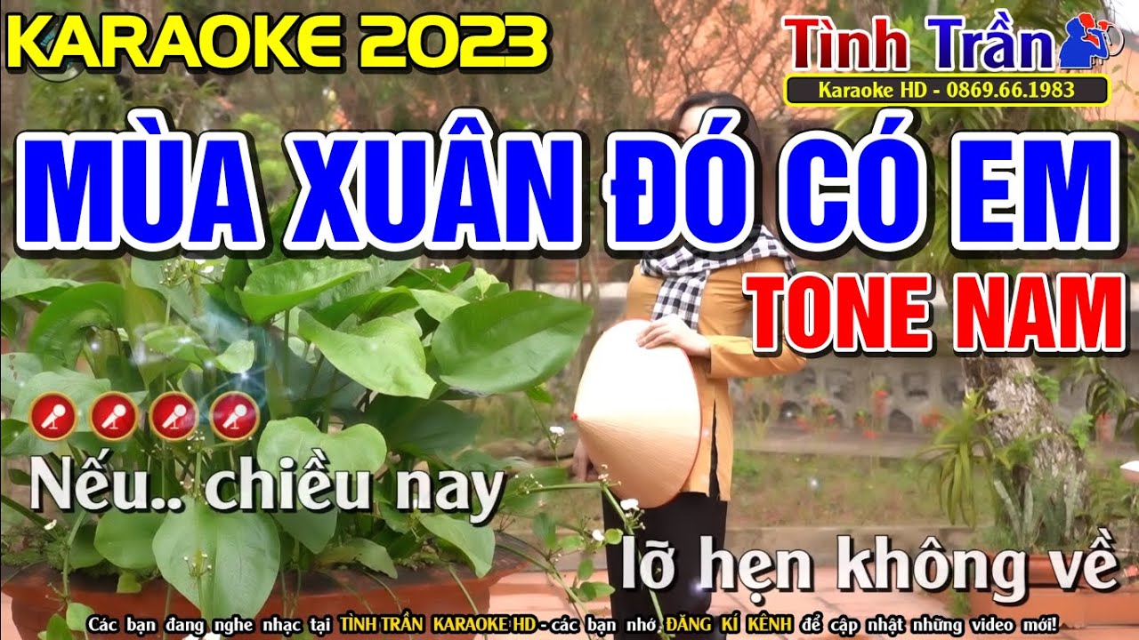 MÙA XUÂN ĐÓ CÓ EM Karaoke Nhạc Sống Tone Nam ( BEAT CHUẨN ) - Tình Trần Organ