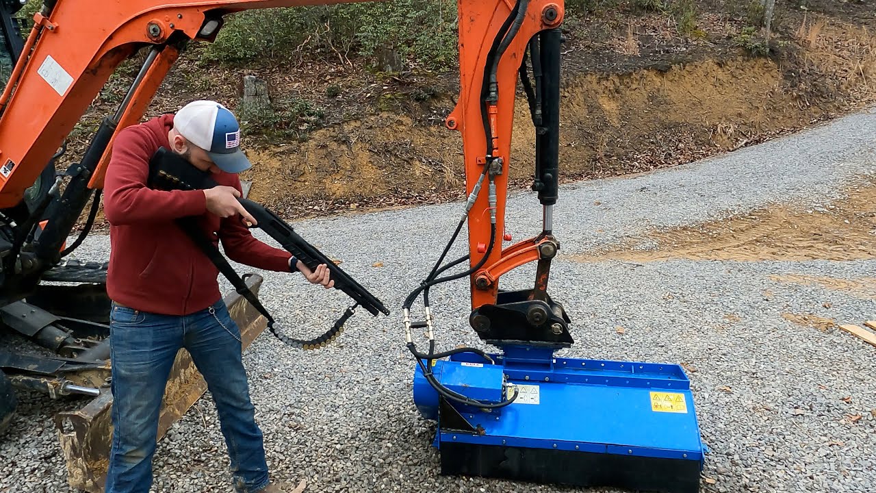 Modifying the motor cover on a flail mower