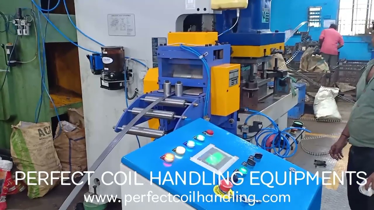 NC Servo Roll Feeder With 2 IN 1 Decoiler with Straightener Attached - Total Automation Line (101)