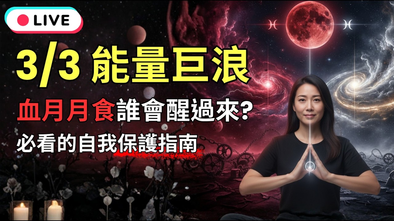 ［緊急直播］最近情緒崩潰？3/3罕見「元宵血月」能量預警！帶你做強力清理儀式🔥