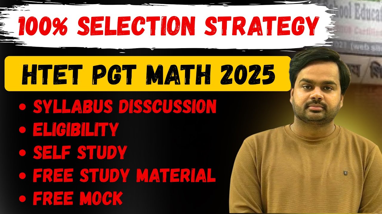 How to Prepare HTET PGT Maths 2025 By Rakesh Sir | HTET PGT Maths Syllabus/Eligibility/Exam Pattern