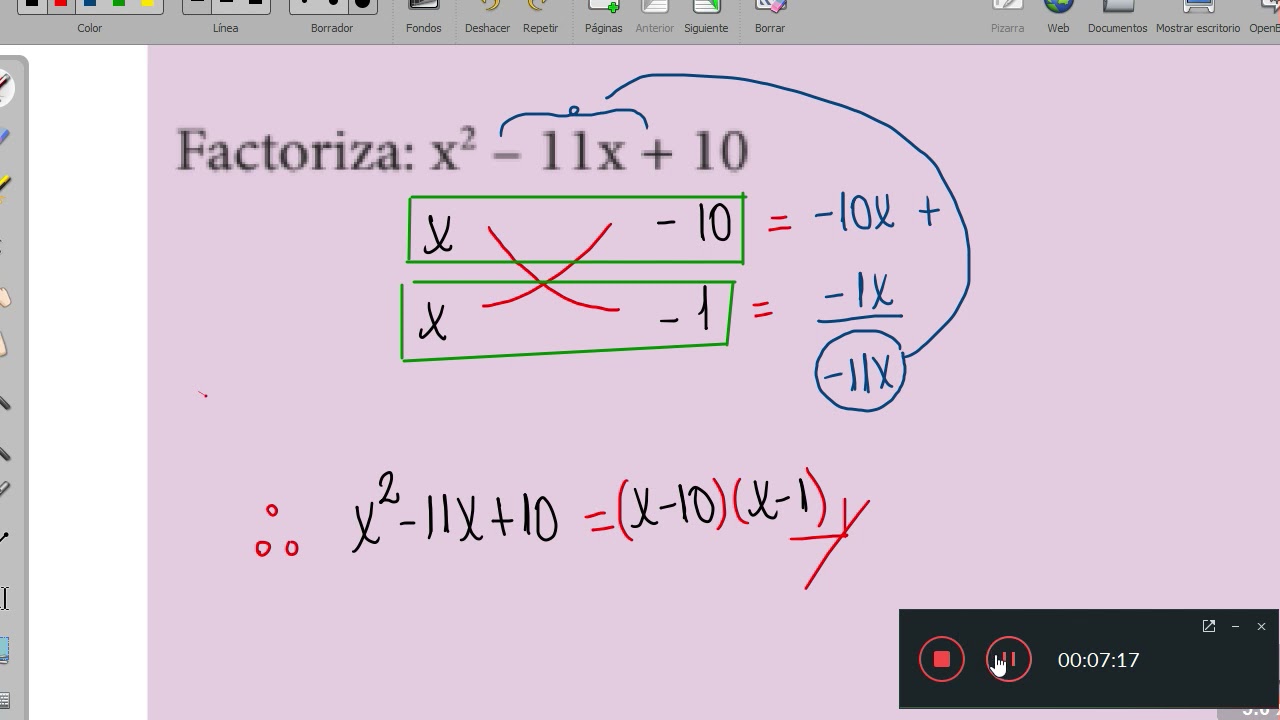 Factorización: Aspa simple (6to de primaria)