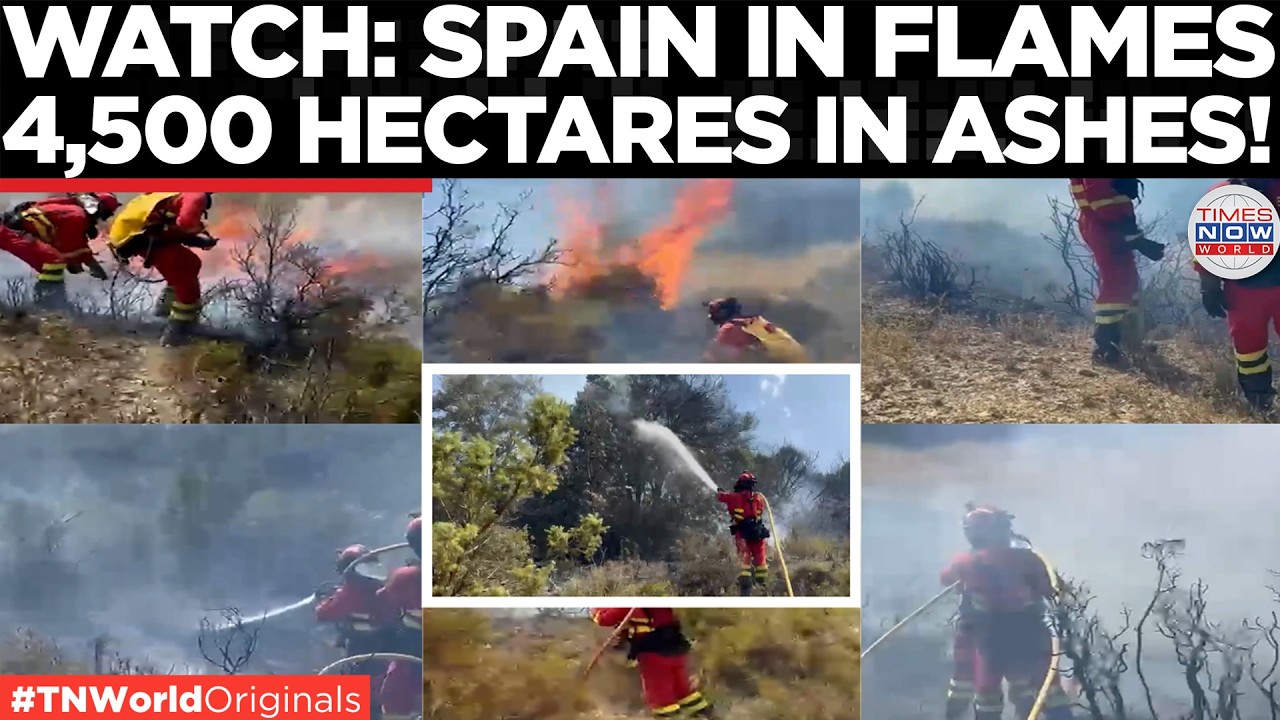 SPAIN WILDFIRE DISASTER: Massive Blaze Devours 4,500 Hectares Near Zaragoza | Times Now World