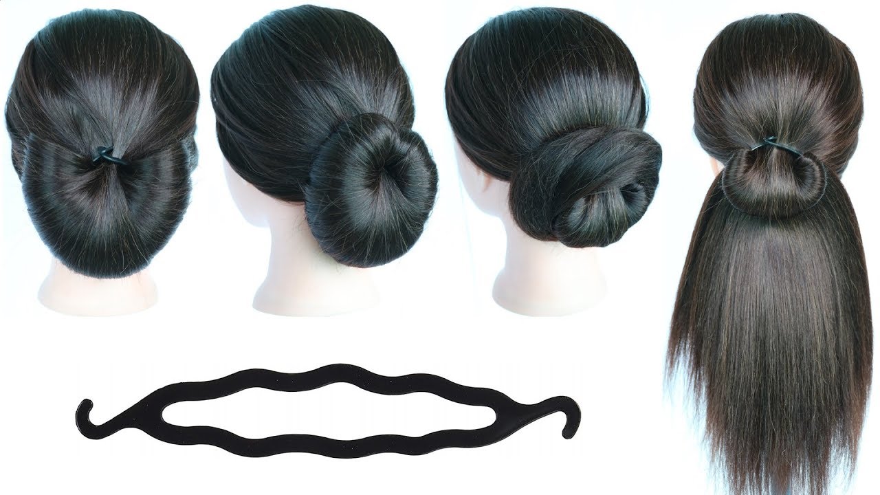 5 quick & simple hairstyles with using bun maker || cute hairstyles || hair style girl || hairstyle