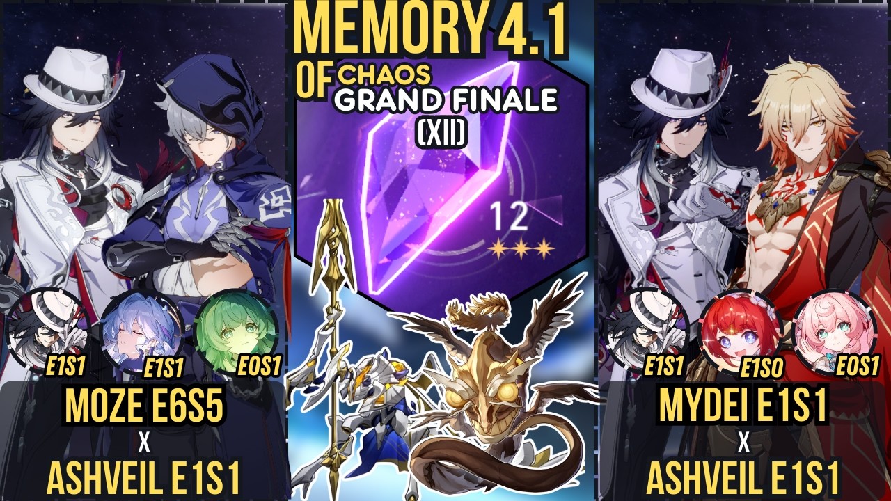 Moze E6S5 x Ashveil E1S1 - Mydei E1S1 x Ashveil E1S1 | New Memory of Chaos 4.1 #ashveil