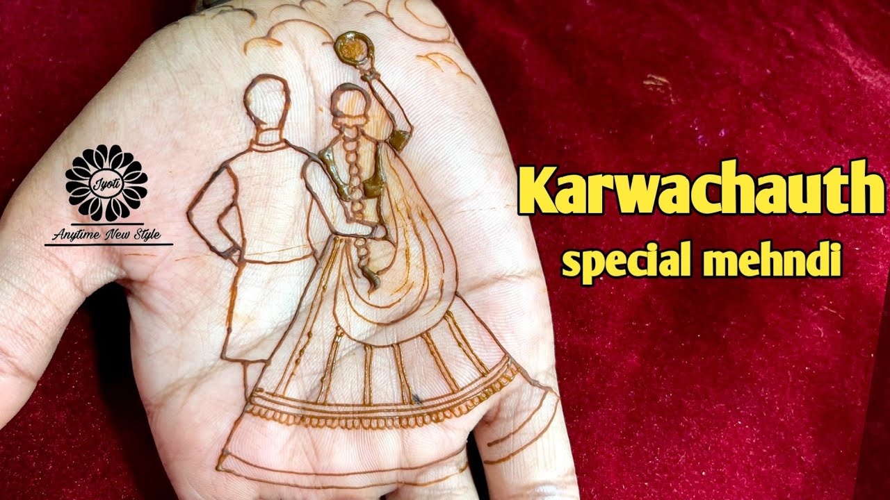 Karawa Chauth Mehndi Design 2023- Couple Mehndi Design - Karva Chauth mehndi design - mehndi designs