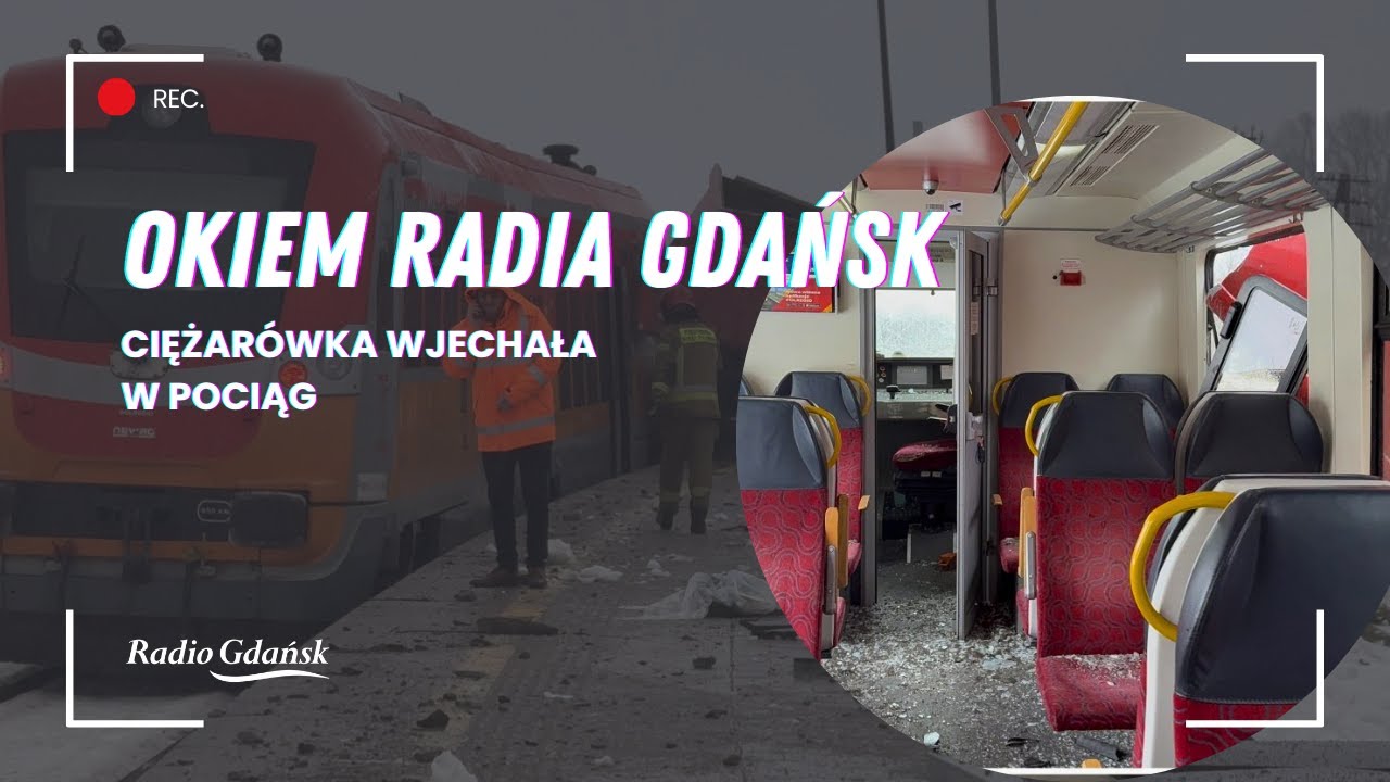 Ciężarówka wjechała w pociąg. Konsekwencja gołoledzi na pomorskich drogach