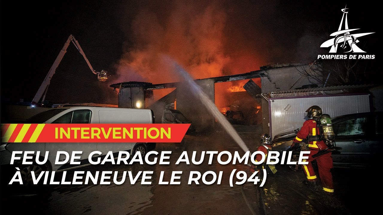 VIOLENT FEU DE GARAGE AUTOMOBILE &Agrave; VILLENEUVE-LE-ROI