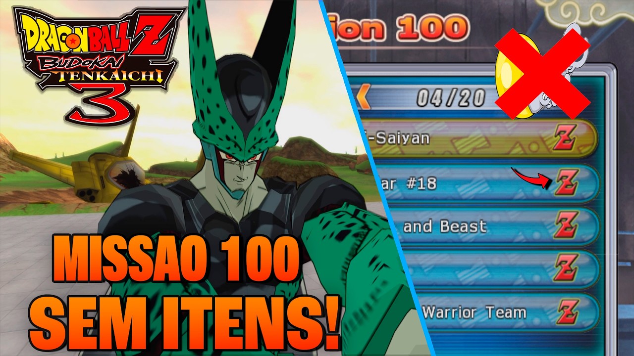 É Possivel Terminar a Missao 100 do Dragon Ball Z Tenkaichi 3 com NOTA Z sem ITENS?