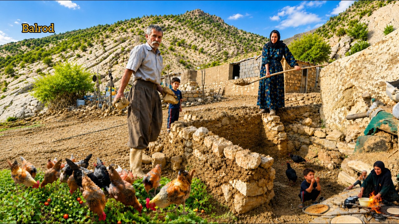 The secret to building a chicken coop with straw and stone; a nomadic art that arose from the soil