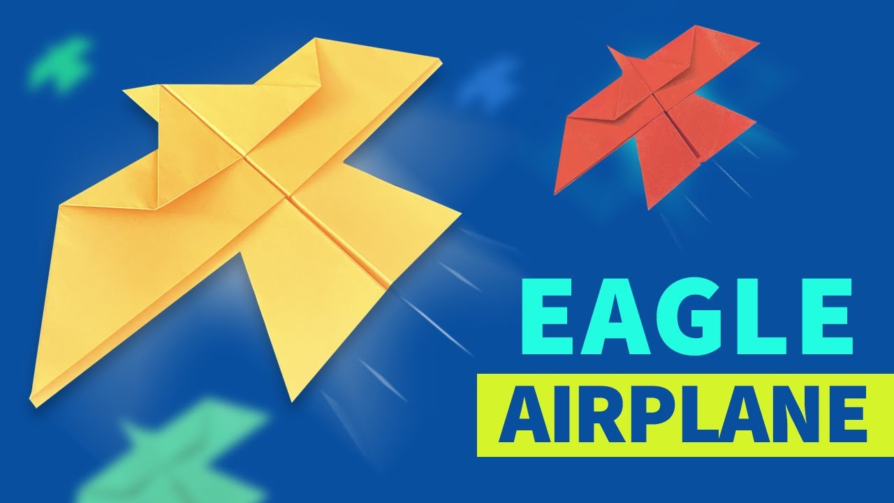Amazing eagle paper plane. How to fold an airplane that fly like a bird. #paperplanetutorial