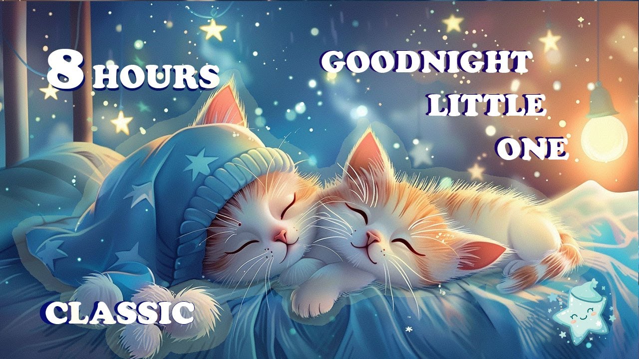 8 Hours ⭐ Soft Classical Lullaby  🌧️ Gentle Rain Sounds + Warm Brown Noise 🌫️ for Deep Rest💤