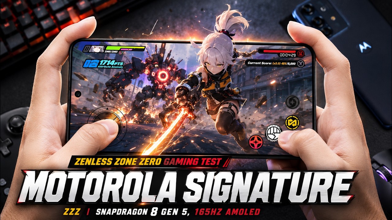 MOTOROLA SIGNATURE Zenless Zone Zero Gaming Test ZZZ | Snapdragon 8 Gen 5, 165Hz AMOLED
