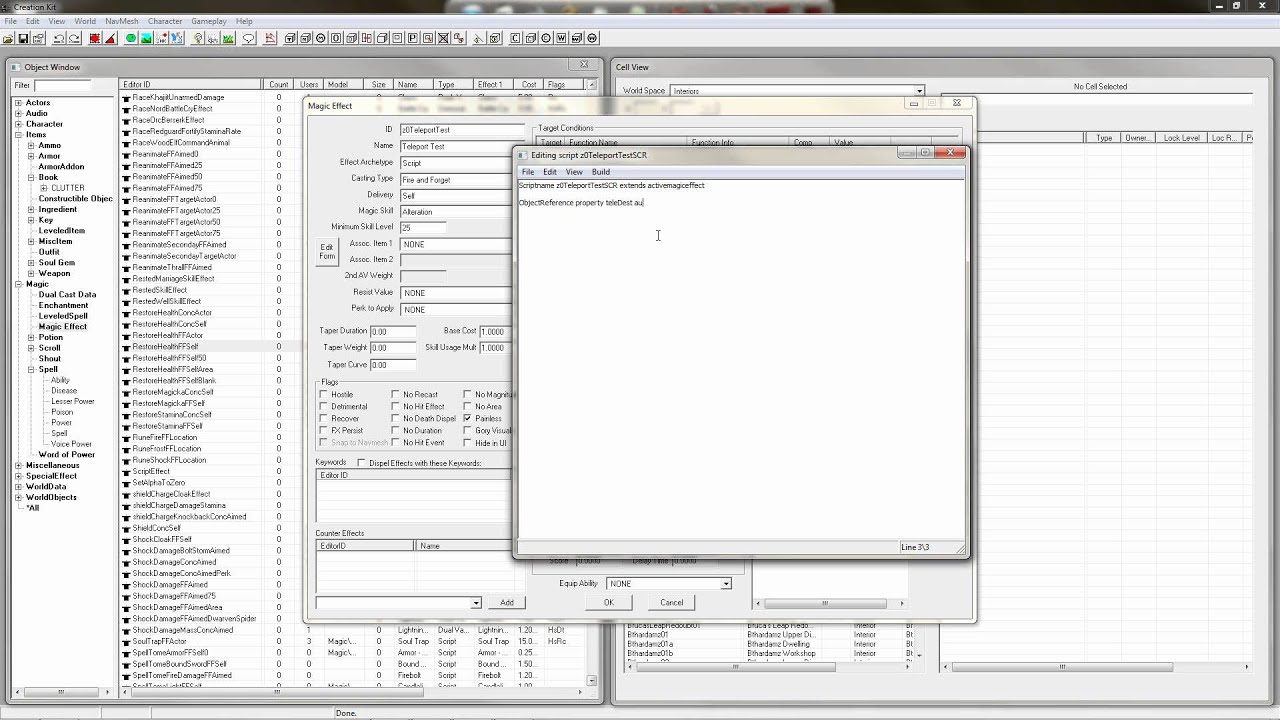Creation Kit - Papyrus: Basic Teleport Spell Tutorial
