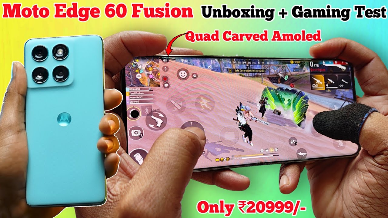Moto Edge 60 Fusion Unboxing With Free Fire Test || edge 60 fusion FF Heating + Battery Drain Test..