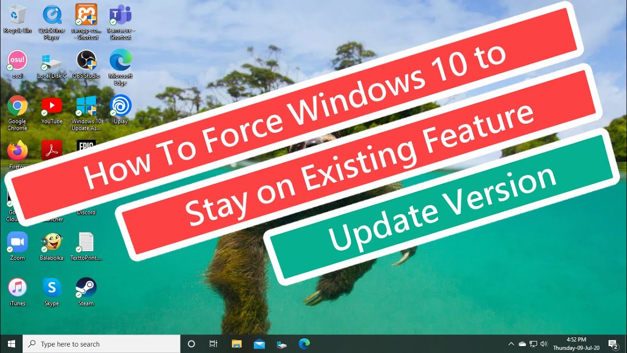 How To Force Windows 10 to Stay on Existing Feature Update Version