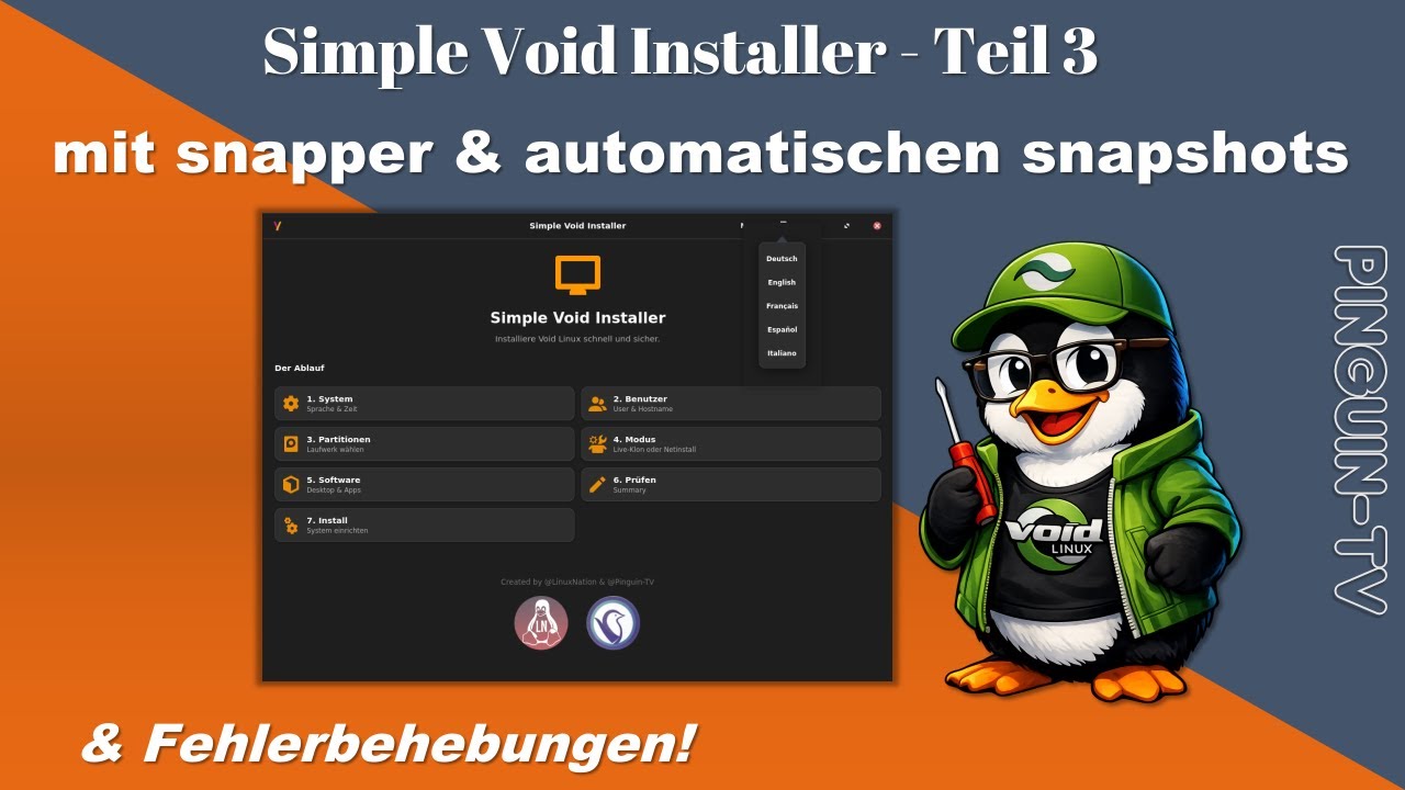 Simple Void Installer - Teil 3  mit snapper    #linux #void