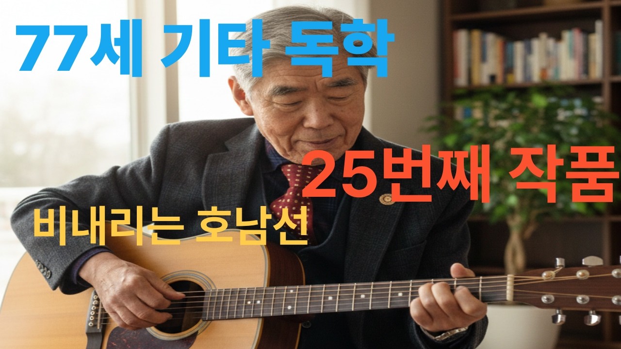 77세 기타 독학 25번째 작품/비내리는 호남선/GUITAR SOLO