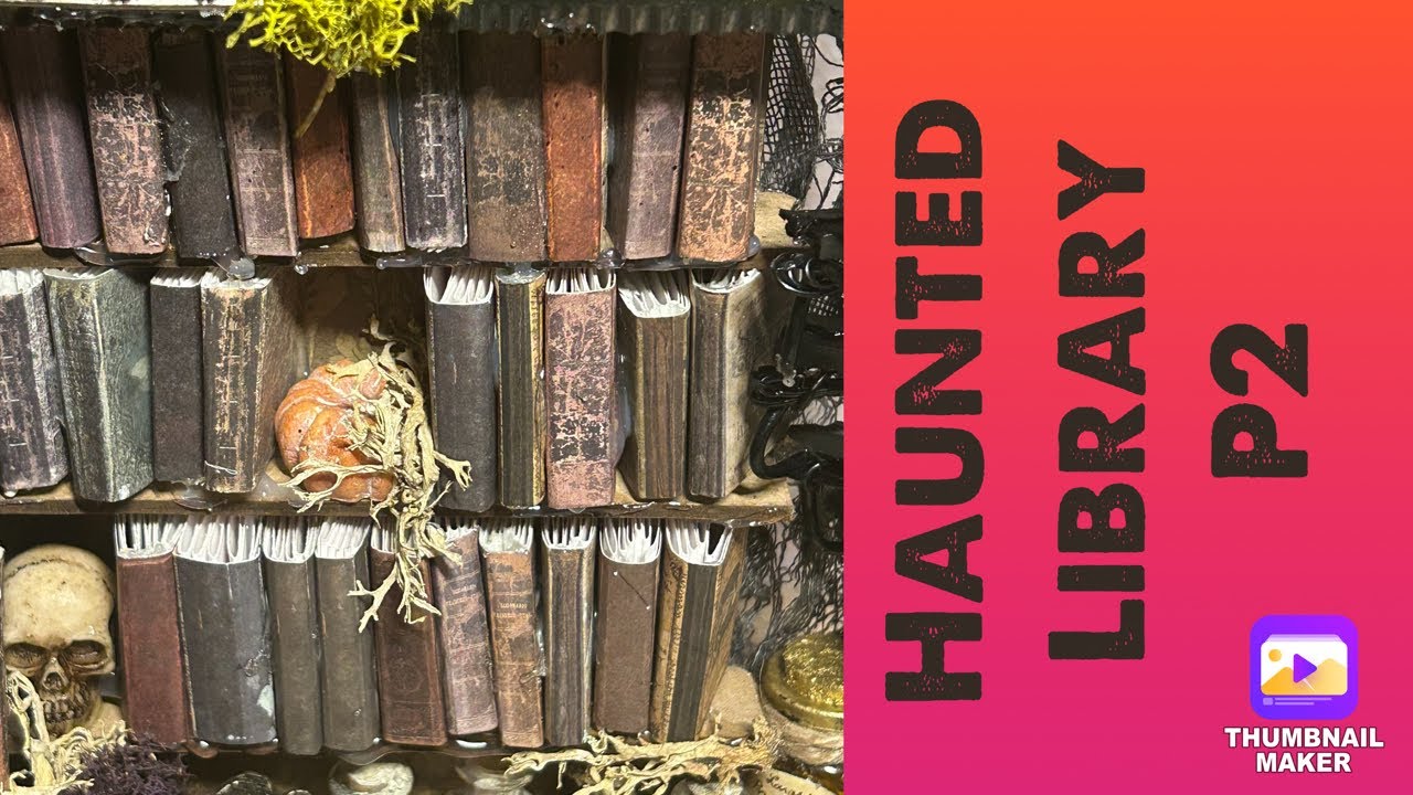 Haunted Library P2: Tim Holtz Idea-ology Halloween and Stampers Anonymous Etcetera & Stairway Build