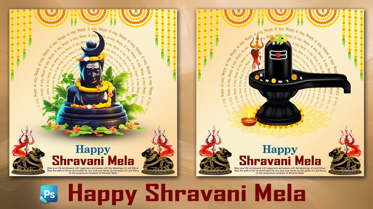 Maha Shivratri Poster Design 2025 | Photoshop Tutorial in Bengali