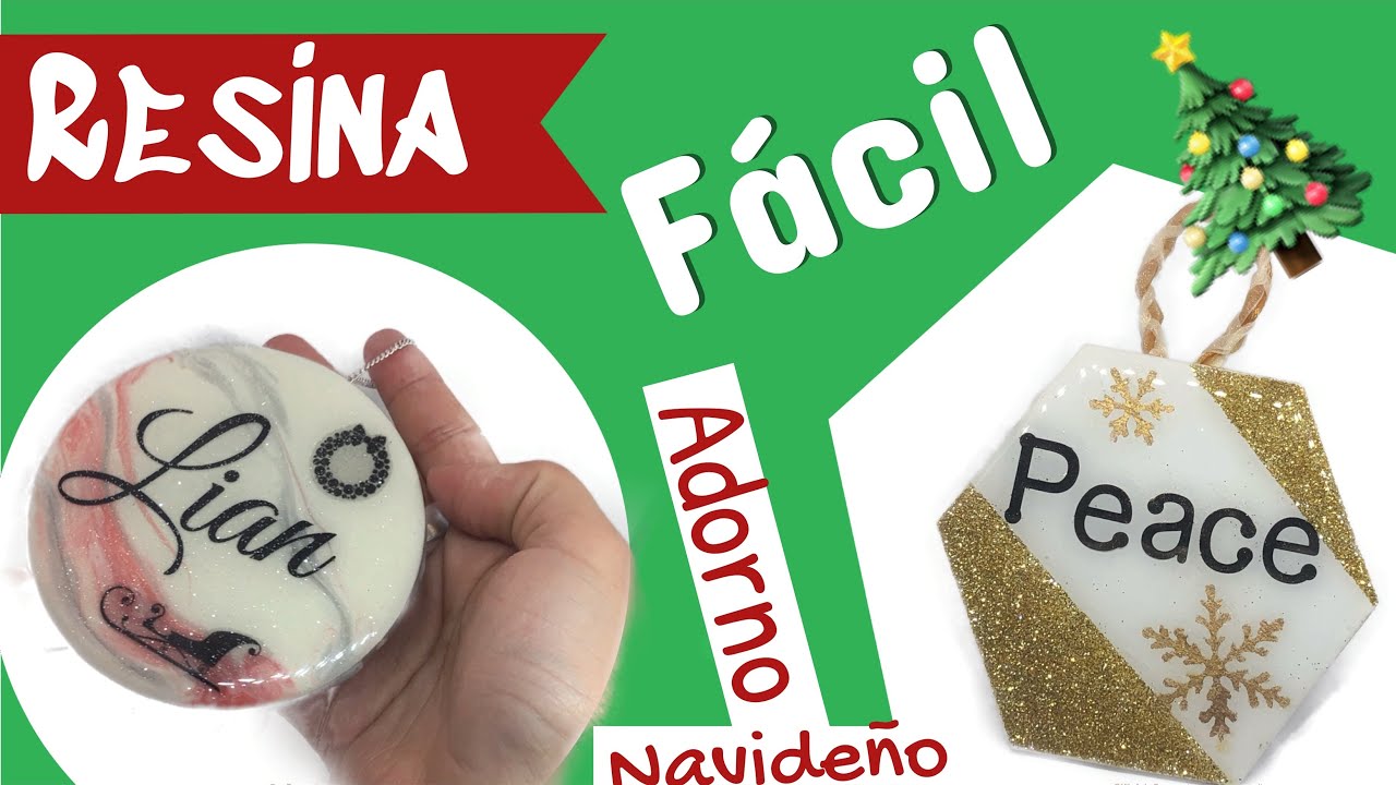 Los Adornos más fáciles con RESINA, Adornos Navideños con resina.