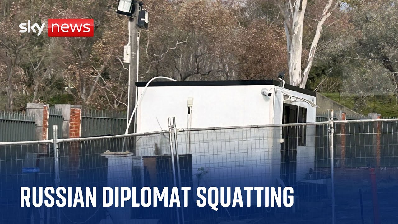 Russian diplomat squatting on axed embassy site near Australia's parliament