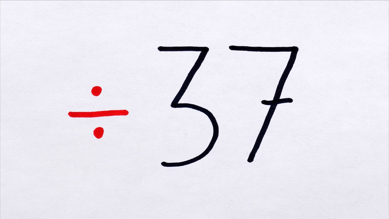 A 1000 Year Old Trick for Divisibility by 37
